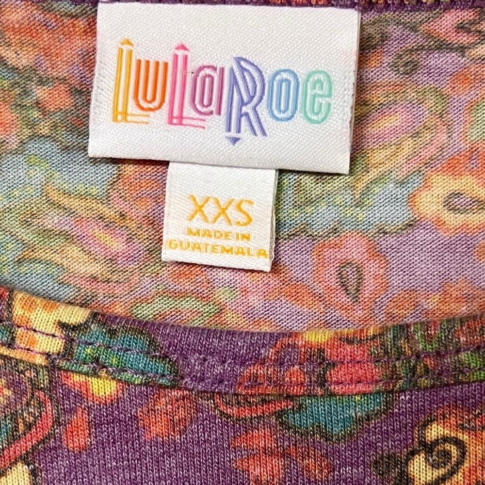 LuLaRoe Irma Tunic Top XXS Multi-color Floral Oversized Hi-Lo Boho Vibrant‎ NEW - Picture 10 of 11